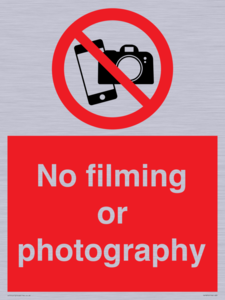 No filming or photography